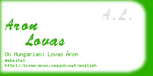 aron lovas business card